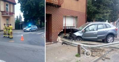 ДТП с украинцем в Польше – в Серакуве авто врезалось в жилой дом, фото и видео