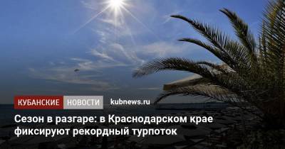 Сезон в разгаре: в Краснодарском крае фиксируют рекордный турпоток