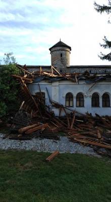 Буря повредила кровлю в Каменец-Подольском замке