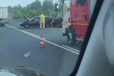 В Пензенской области на трассе М-5 жестко столкнулись две легковушки