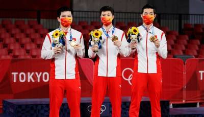 Мужская сборная Китая стала олимпийским чемпионом в настольном теннисе