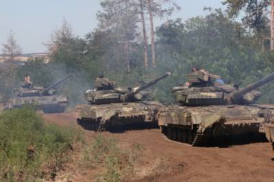 В зоне ООС проходят учения танковых подразделений (ФОТО)