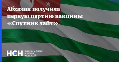 Абхазия получила первую партию вакцины «Спутник лайт»
