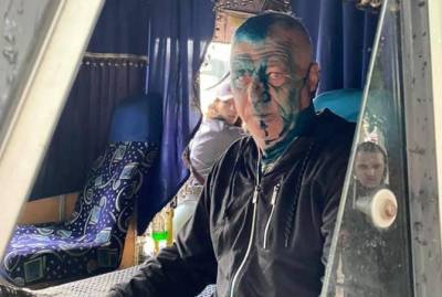 В Черноморске активисты облили зеленкой водителя маршрутки, нагрубившего военному