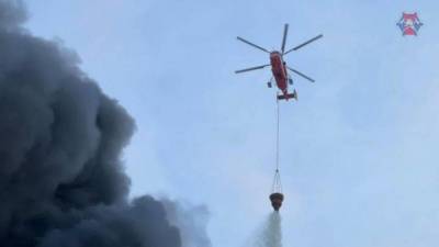 Два вертолета направили на тушение пожара на территории института имени Громова в Подмосковье
