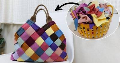 Используйте все обрезки ткани, чтобы сшить красивую сумочку