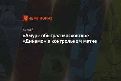 «Амур» обыграл московское «Динамо» в контрольном матче