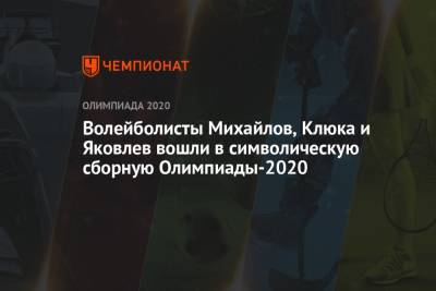 Волейболисты Михайлов, Клюка и Яковлев вошли в символическую сборную Олимпиады-2020
