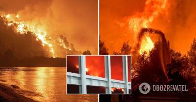 Лесные пожары Греция: началась эвакуация, есть погибшие. Видео