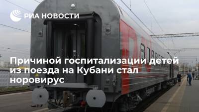 В Роспотребнадзоре заявили, что детей из поезда Мурманск—Адлер госпитализировали из-за норовируса