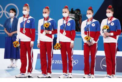 Сборная России по художественной гимнастике завоевала серебро в групповом многоборье на Олимпиаде в Токио!