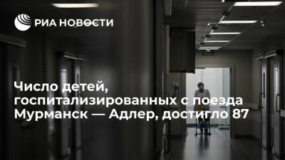 Власти Кубани: 87 детей, отравившихся в поезде Мурманск — Адлер, находятся в больницах