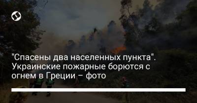 "Спасены два населенных пункта". Украинские пожарные борются с огнем в Греции – фото