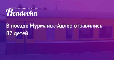 В поезде Мурманск-Адлер отравились 87 детей