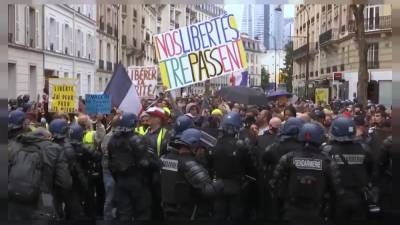 В Европе протестуют против санитарных пропусков