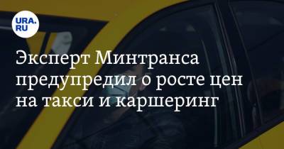 Эксперт Минтранса предупредил о росте цен на такси и каршеринг - ura.news - Россия