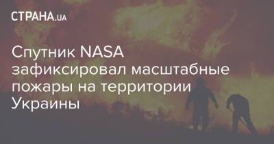 Спутник NASA зафиксировал масштабные пожары на территории Украины