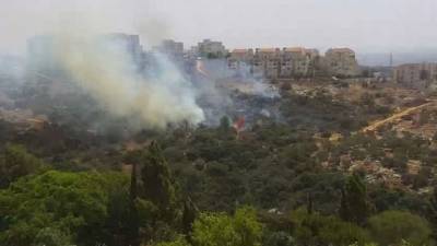 Жители еврейского поселения в Самарии эвакуированы из-за сильного пожара