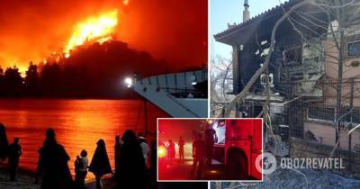 Лесные пожары в Греции уничтожили сотни домов – фото и видео последствий