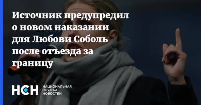 Источник предупредил о новом наказании для Любови Соболь после отъезда за границу