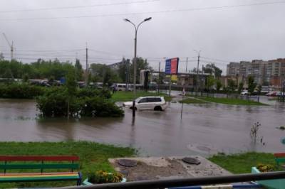 Улицы Хабаровска затопило до прихода паводка