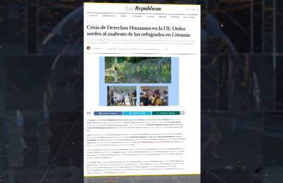 Издание Las Respulicas раскритиковало литовское правительство и его методы борьбы с мигрантами