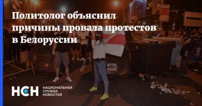 Политолог объяснил причины провала протестов в Белоруссии