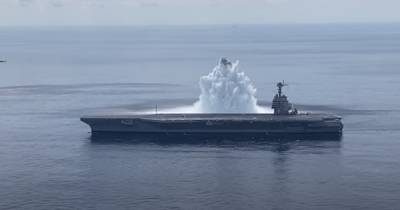 Gerald R.Ford - В США прошли финальные взрывные испытания атомного авианосца USS Gerald R Ford (видео) - focus.ua - США - Украина - шт.Флорида - county Ford