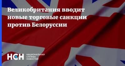 Великобритания вводит новые торговые санкции против Белоруссии