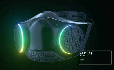Razer переименовала свою умную защитную маску с RGB-подсветкой в Razer Zephyr и начала принимать заявки на бета-тестирование