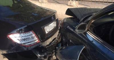 В Уфе пьяный водитель Opel врезался в Mercedes