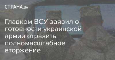 Главком ВСУ заявил о готовности украинской армии отразить полномасштабное вторжение