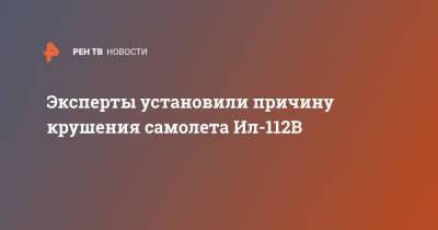 Эксперты установили причину крушения самолета Ил-112В