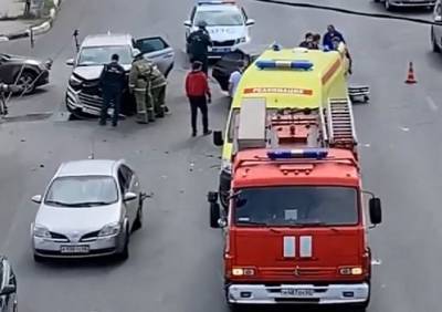 В массовом ДТП около Центрального автовокзала в Рязани пострадал один из водителей