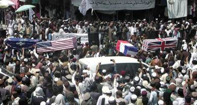 Талибы устроили символические "похороны" США и НАТО - видео