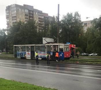 В Череповце во время движения по маршруту загорелся трамвай