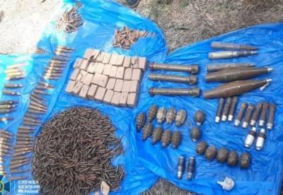 В Донецкой области обнаружили тайник с оружием и боеприпасами