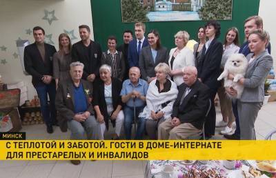 Азаренок, Басков, Эйсмонт и Коля Лукашенко посетили столичный дом-интернат для престарелых и инвалидов