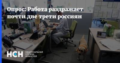Опрос: Работа раздражает почти две трети россиян