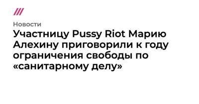Участницу Pussy Riot Марию Алехину приговорили к году ограничения свободы по «санитарному делу»
