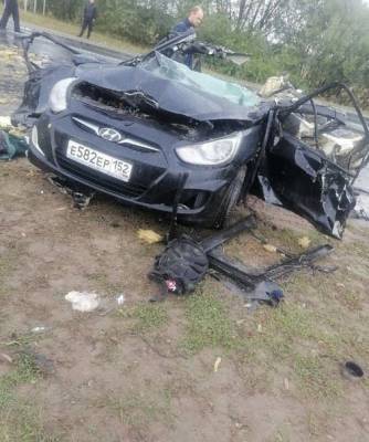 Hyundai Solaris - Двое человек погибли при столкновении иномарки с грузовиком в Нижегородской области - vgoroden.ru - Россия - Нижегородская обл.