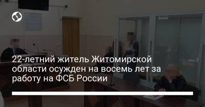 22-летний житель Житомирской области осужден на восемь лет за работу на ФСБ России