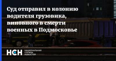 Суд отправил в колонию водителя грузовика, виновного в смерти военных в Подмосковье
