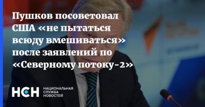 Пушков посоветовал США «не пытаться всюду вмешиваться» после заявлений по «Северному потоку-2»