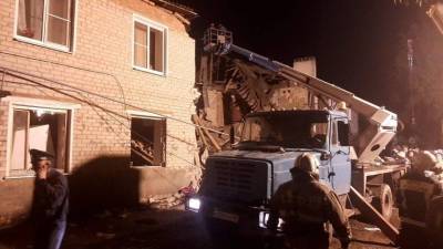 Последствия взрыва газа и обрушения подъезда в доме под Липецком сняли на видео