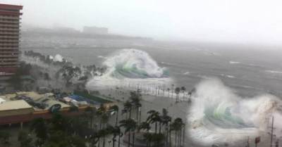 На побережье Мексики обрушился мощный ураган (ФОТО, ВИДЕО)