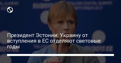 Президент Эстонии: Украину от вступления в ЕС отделяют световые годы