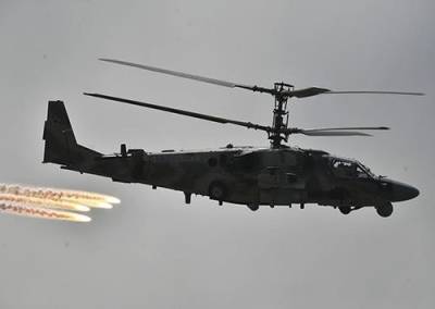 Российские ударные вертолёты Ми-28Н и Ка-52 уничтожили бронетехнику условного противника, применив новую тактику
