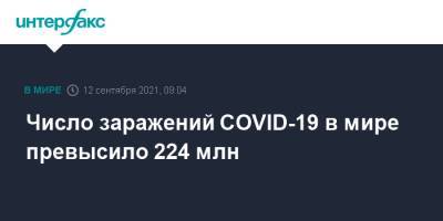 Число заражений COVID-19 в мире превысило 224 млн