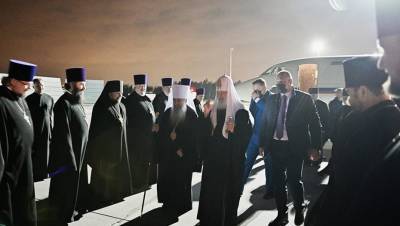 Патриарх Кирилл прибыл в Петербург на торжества в честь Александра Невского